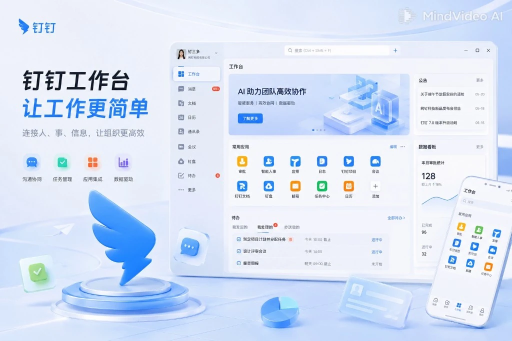 钉钉AI9.0业务在线工作台界面